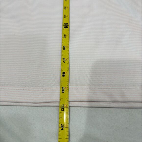 Under Armour Polo Shirt Men's Size XL Pink Striped Short Sleeve Performance polo - Picture 5 of 8